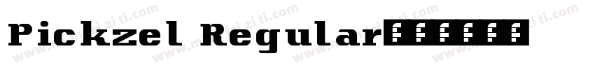 Pickzel Regular字体转换